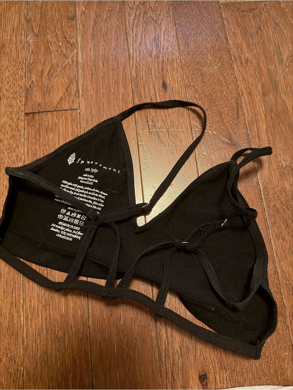 FP Movement by Free People Black Strappy Triangle Bralette